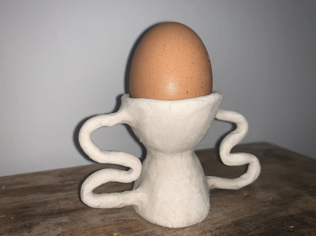 a friend of bread: egg in a loopy ceramic cup